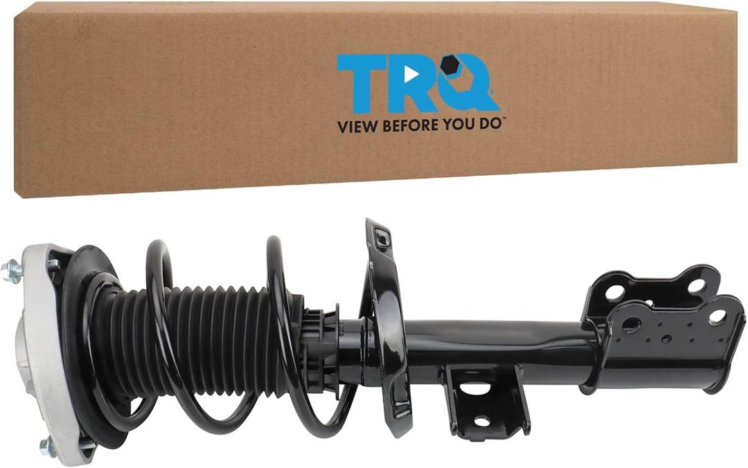 TRQ Front Left Strut and Spring Assembly Coil Spring Compatible with 2014-2018 Mercedes-Benz CLA250, SCA28973