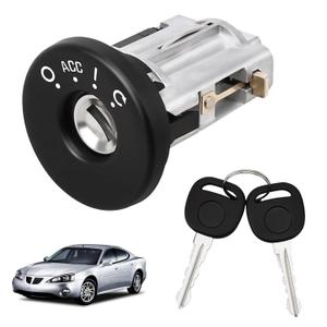 RAMATA Ignition Lock Cylinder Switch with Key Fit for 2004 2005 2006 2007 2008 Pontiac Grand Prix, Replace 19207987, 7009492