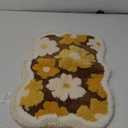 Molesun Floral Bath Mat, Bathroom Rug Non-Slip Soft Shower Rug Microfiber Cute Bath Rug for Kids, Water Absorbent Thick Shaggy Floor Mats for Bedroom, Kitchen, Home Decor, 16x24, Brown