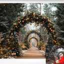 Kate Christmas Arch Backdrops for Photography Outdoor Forest Xmas Archway Party Decor Winter Photo Background, 7x5ft