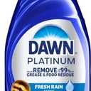 Dawn Platinum Dish Soap Fresh Rain Scent Liquid Dishwashing Detergent, Powerful Dawn Dish Soap for Tough Grease Removal, 30 oz