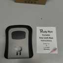 Rudy Run Key Lock Box for Outside  Large Outdoor Lockbox for Keys with Code, 4-Digit Combination Hidden Safe to Hide a Key Outside, Portable Safe Key Storage for Home, Airbnb, Realtor and Rental