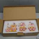 Hexagram  GINGERBREAD  Table Decorations Lighted Train, 
GINGERBREAD 
Centerpieces for Tables Pumpkin Decor with Black Cat Ghost Figurines, Indoor Outdoor Home Tabletop Decor (12"x2.8"x3.6")