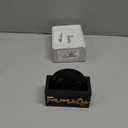 Queekay Coasters Set of 6 House Warming Gifts New Home Wooden Farmhouse Drink Coasters with Holder 4'' Funny Decoration for Kitchen Family Coffee Bar Tabletop Protection(Black Gold)