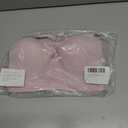 JishinGal Womens Push Up Bra Full Coverage Seamless Underwire Hide Back Fat, Wide Straps, Smooth Uplift T-Shirt Bra (36B, Pink)