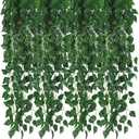 Kalolary Scindapsus Artificial Ivy Garland 84 Feet 12 Strands Leaves Vine Green Plants Garland Hanging Fake Plants Canvas Background Wedding Arch Wall Jungle Table Party Office Decoration (Scindapsus)