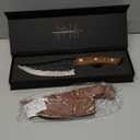 Chef Knife - Perfect Kitchen Knife with Premium Leather Sheath. Japanese Knife for Cooking, Chopping Knife for Home, Camping. Chefs Knives Designed for Balance & Control, Damascus Quality