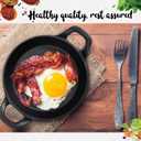 Ziliny Mini Cast Iron Skillets 6.3 x 6.3 x 1.5 Inch Cast Iron Pan Small Ramekin Set Black Casserole Dish Cookware Oven Safe Mini Skillets for Kitchen Indoor Outdoor Picnic (4 Pack)