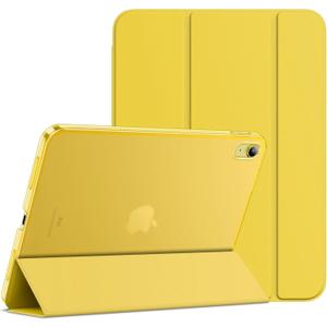 JETech Case for iPad (A16) 11th Generation 11 Inch 2025 / iPad 10th Generation 10.9 Inch 2022, Slim Smart Cover with Hard PC Translucent Back, Supports Touch ID, Auto Wake/Sleep (Yellow)