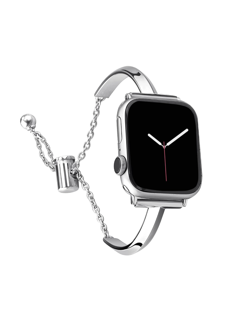 PlusRoc Stainless Steel Band Compatible with Apple Watch Band 38mm 40mm 41mm 42mm 44mm 45mm 46mm 49mm iWatch SE Series 10 9 8 7 6 5 4 3 2 1, Slim Versatile Bangle Bracelet for Women