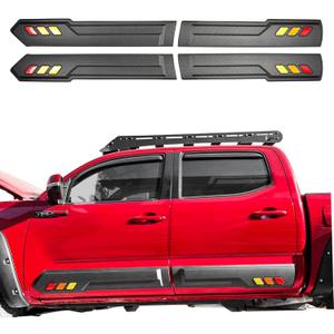 Door Rocker Panel Guards Compatible with Toyota Tacoma 2016-2023 Models,Body Side Panel Molding Trim (Carbon Fiber Style)