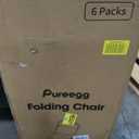 Pureegg 6-Pack White Heavy-Duty Folding Chairs, 31.5" x 17.3" x 19.3"