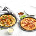 GoodCook Set of 4 Nonstick Steel 10 Inch Personal Pizza Pans Set, Gray