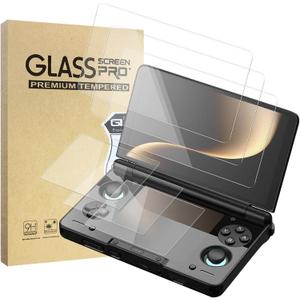 Hianjoo 3 Sets Screen Protector Compatible AYN Thor Handheld Console, Tempered Glass [HD Clarity] [9 Hardness] [Easy Installation][Anti-Scratch], 3 Pack Upper Screen Film + 3 Pack Lower Screen Film