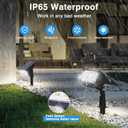 ZJOJO Solar Lights for Outside, Spot Lights Outdoor 40 LEDs IP65 Waterproof, with 4 Lighting Modes for Garden Yard, 6 Pack (Black)