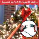 PREXTEX 100 Count Clear Christmas Lights - 20 ft Ultra Bright String Lights with Green Wire for Indoor and Outdoor Use, Christmas Trees, Holidays, Patios and Garden