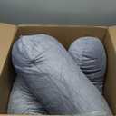 Cute Castle Pregnancy Pillows, Soft U-Shape Maternity Pillow with Removable Cover - Full Body Pillows for Adults Sleeping - Pregnancy Must Haves - Jumbo 57 Inch - Grey