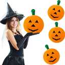 The Dreidel Company Halloween Pumpkin Inflatable Decorations, 16" Tall, Halloween Pumpkin Toy (3-Pack)