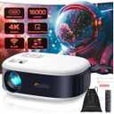 Projector with WiFi and Bluetooth, 1080P Full HD Portable Projector, 4K Supported Outdoor Projector, Lag-free 5G WIFI 6, Compatible with iPhone, Android, PC, TV Stick, PS5, Xbox