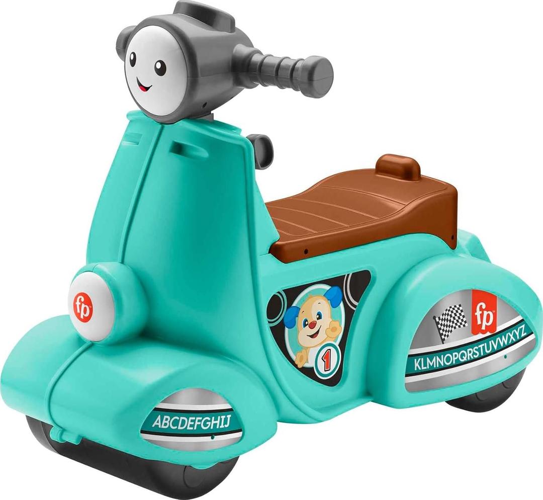 Fisher-Price Laugh & Learn Cruise Along Scooter Toy | Smart Stages, Ride-On Toy, Educational Music & Lights, Infants & Toddlers Ages 1+ Years