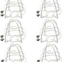 (6 Pack) 1/2" Fire Sprinkler Head Cage Guard Protector Fire Extinguishing System Sprinkler Bracket White