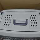 Amazon Basics Sturdy Portable 2-Door Top-Load Hard-Sided Pet Travel Carrier with Secure Ventilation, Handle, Front & Top Entry for Dogs, Cats, 22.8"L x 15"W x 13"H, Gray & Blue