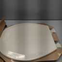 Bemis 500EC Durable Wood Toilet Seat with Easy Clean Hinges, Made in USA, Round, Bone