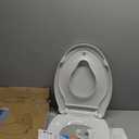 Toilet Seat, Elongated Toilet Seat with Toddler Seat Built in, Potty Training Toilet Seat Elongated Fits Both Adult and Child, with Slow Close and Magnets- Elongated (White)