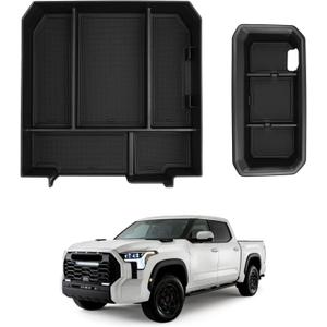 Autorder 2PCS Center Console Organizer for Toyota Tundra 2022-2026 Accessories Dashboard Organizer Armrest Storage Box Secondary Insert Tray