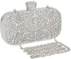 Womens Sparkly Rhinestone Crystal Glitter Clutch Purse Evening Handbag Shoulder Bag for Wedding Party Prom
