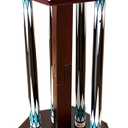 Freestanding Billiard Cue Rack, Pool Table Accessories Hold 8 Cues, Pool Cue Stick Holder, Wooden Floor Stand Pool Cue Holder for Billiard Game Room (Mahogany)