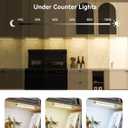 Under Cabinet Lighting 12 Inches Rechargeable Motion Sensor Light Indoor, 3 Color Dimmable Closet Light Battery Operated, USB Stick on LED Magnetic Under Counter Lights for Kitchen Stair, 3Packs