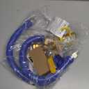 1675KIT48 Safety System Kit, 48" Mobile Gas Hose Connector Kit with 2 Elbows and 3/4 Quick Disconnect 3/4 Gas Flex Line, Gas Line Hose for Kitchen Equipment Full Port Gas Valve, Restraining Device