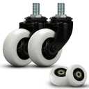 FVRITO 2 Pack Complete Caster Wheels Assembly for Razor Crazy Cart with Extra 2 Front Rear Premium 76mm x 30mm Replacement Wheels for Crazy Cart CC DLX XL 360 Drifting Go Kart Parts Accessories