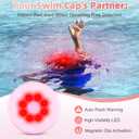 2 x Pool Safety Alarm, Swim Cap Partner, Drowning Prevention Alart for Pool, Swiming (Pink)
