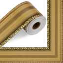 78ft Gold Frame Bulletin Board Border Classic Picture Frame Die Cut Straight Rolled Border Trim Classroom Bulletin Board Decoration for School Classroom Home Office Party Chalkboard Wall Decor