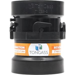 TonGass (Combo Pack) RV Sewer Hose Fitting Adapter to PVC, RV Sewer Connection & RV Sewer Termination Adapter - 3" Hub x Bayonet Hooks