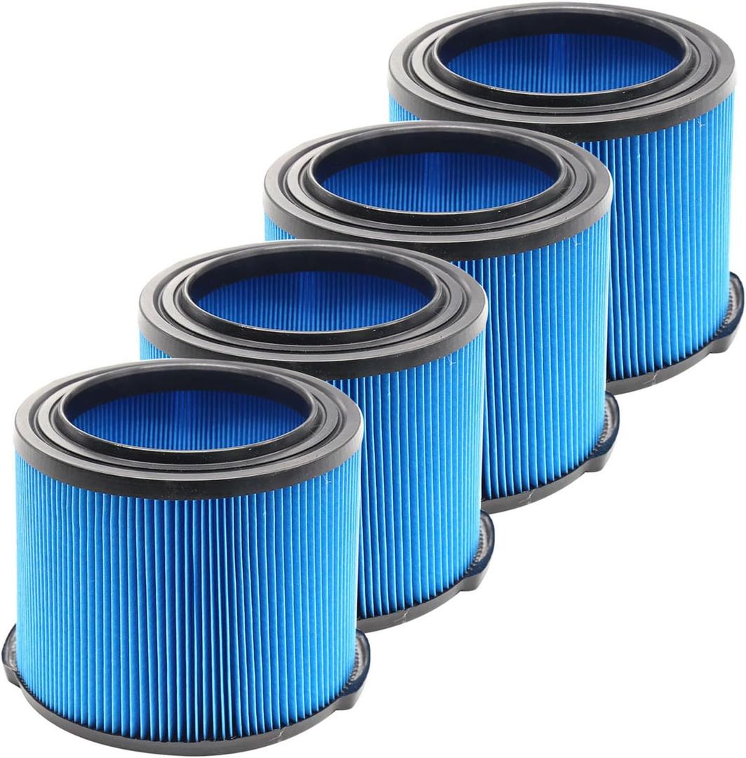 MZY LLC 4 Pack VF3500 Replacement Filter for Ridgid Wet Dry Vac VF3500, WD3050, WD4070, WD4080, WD4522, 4000RV, 4500RV filters 3-4.5 Gallon Vacuums