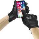 Superbike Full Finger Goat Skin Leather Touch Screen Motorcycle Gloves Men/Women S,M,L,XL,XXL (Perforated, L)