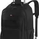 Rolling Backpack with Wheels, Roller Backpack for 17.3 Inch Laptop, 13.4"L x 8"W x 20"H