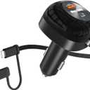 2025 Upgrade Smallest Retractable Car Charger, Merrtody 81W Max Ultra-Compact Fast Car Adapter with Retractable 30-inch USB-C Cable for iPhone 16/15/14, MacBook Pro, iPad, Galaxy, Pixel, and More