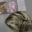 SEVENCOLORS Short Blonde Pixie Cut Wigs for White Women Blonde Mix Brown Synthetic Wigs Natural Looking Short Hair Wig with Bangs