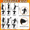 Zonon 6 Set Basketball Medal Hanger Display Holder Wall Mount Basketball Players Dunk Silhouette Coat Hooks with Screws Medal Display Rack Iron Race Ribbon Award Organizer Gift for Athletes Christmas