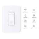 TP-Link Tapo Smart Dimmer Switch, Single Pole, Neutral Wire Required, 2.4GHz Wi-Fi Light Switch Compatible with Alexa and Google Home, UL Certified, No Hub Required, White, Tapo S500D(4-Pack)
