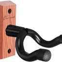 Omniwood Cherry Red Hardwood Guitar Hanger, U-Shaped Wall Mount for Acoustic, Electric, Banjo, Bass - Gift for Guitar Players