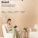20x28 inches Large Felt Bulletin Board 0.35in Thicker, Cork Board with Safe Removable Nano Self-Adhesive Tabs, Wall Felt Board for Bedrooms, Living Rooms, Offices, Flower Shops - Dark Camel