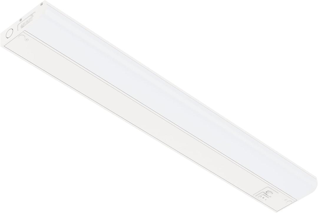 GETINLIGHT 24-inch Hardwired Only 3 Color LED Under Cabinet Lighting, Soft White(3000K), Bright White(4000K), Daylight White(5000K), Dimmable, Matte White Finished, ETL Listed, IN-0201-13-WH-345K