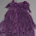 Kids Sequin Fringe Dress Sparkling Tassel Sleeveless Latin Dance Dress Salsa Dancewear Dancer Outfits for Girls (Small, Purple)