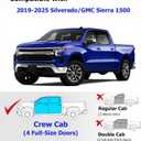 in-Channel Window Rain Guards Fit for Chevy Silverado 1500/GMC Sierra 1500 2019-2026 Crew Cab Extra Durable Window Deflectors Window Visors,Vent Visors,Vent Shades,Truck Accessories-4PCS