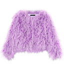 Women's Shaggy Faux Fur Outwear Coat Jacket Long Sleeve Warm Winter M